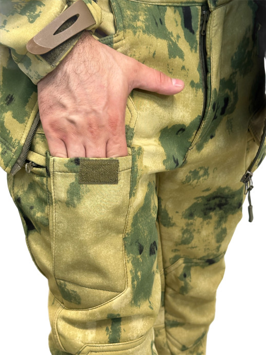 Костюм Софтшелл Shark Skin демисезонный на флисе ткань мох