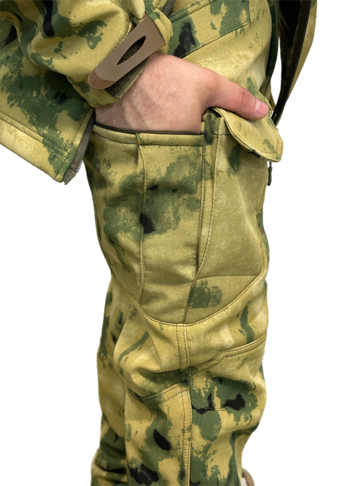 Костюм Софтшелл Shark Skin демисезонный на флисе ткань мох