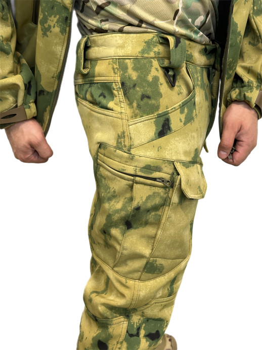 Костюм Софтшелл Shark Skin демисезонный на флисе ткань мох